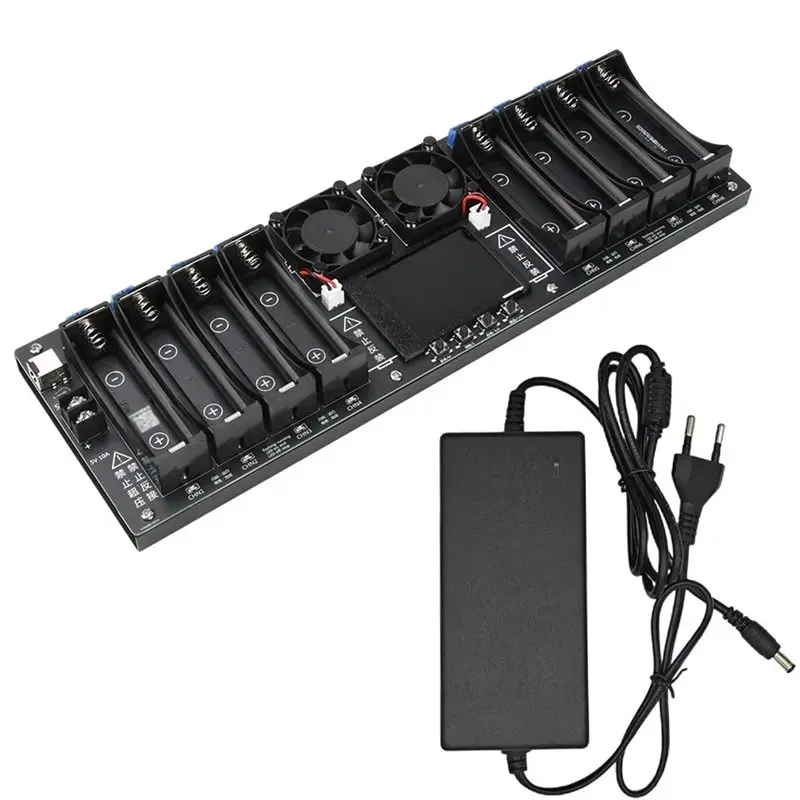 

【CYBER MONDAY】Battery Capacity Tester 8 Channel 18650 Internal Resistance Automatic Charging Discharge Module 2.4" Display EU Pl