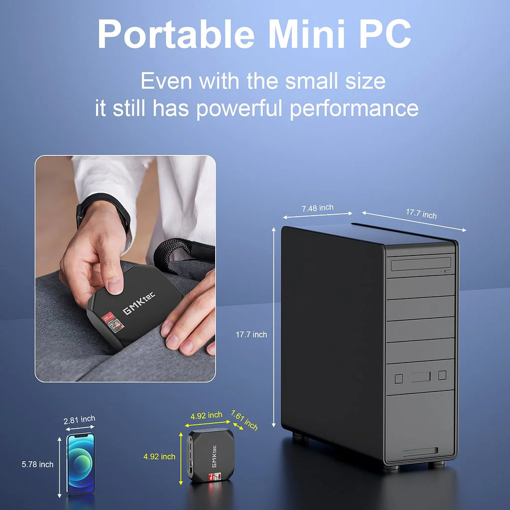 GMKtec NucBox KB4 AMD Ryzen 7 3750H DDR4 16GB RAM 512GB ROM มินิพีซี Windows 11 Pro Wi-Fi 5 BT4.2 คอมพิวเตอร์ตั้งโต๊ะขนาดเล็ก NVMe M.2