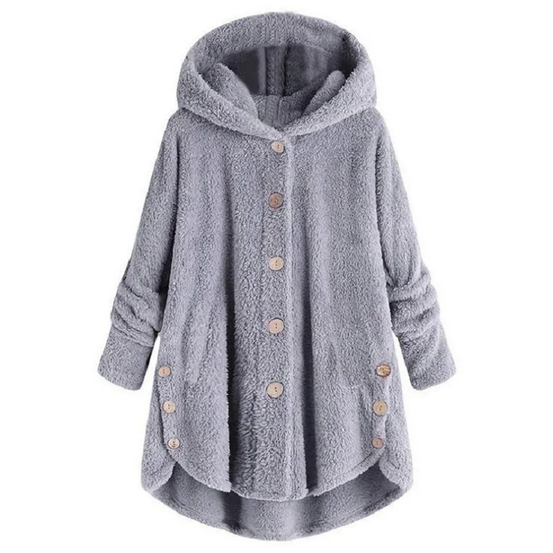 Fashion Trend Autumn and Winter Press-pleated Printed Turn-collar Long-sleeved Shirt Two-piece Furry Coat
