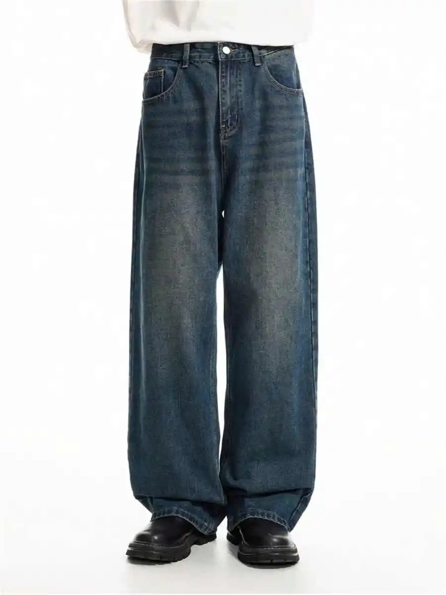 

Women Blue Y2k Boyfriend Jeans Baggy Boyfriend Jean Pants Vintage Harajuku Japanese 2000s Style Oversize Denim Trousers Clothes