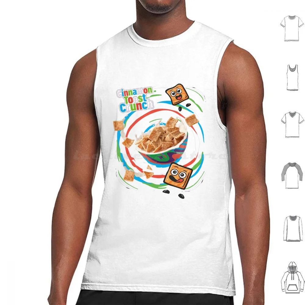 Cinnamon Toast Crunch Tank Tops Print Cotton Cinnamon Toast Crunch Cereal Cinnamon Funny Food Meme Toast Breakfast