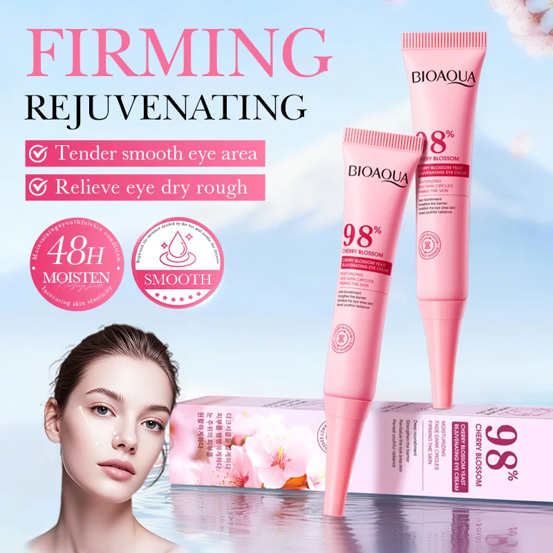 BIOAQUA Sakura Eye Cream Anti Dark Circle Remove Eye Bags Moisturizing Anti-Aging Anti Wrinkles Eyes Korean Skin Care Cosmetics