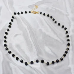 Simple Black Clear Beads Short Necklace Fashion Jewelry Women Choker Necklaces Bijoux Femme Ladies Party Beach Accessories Gifts