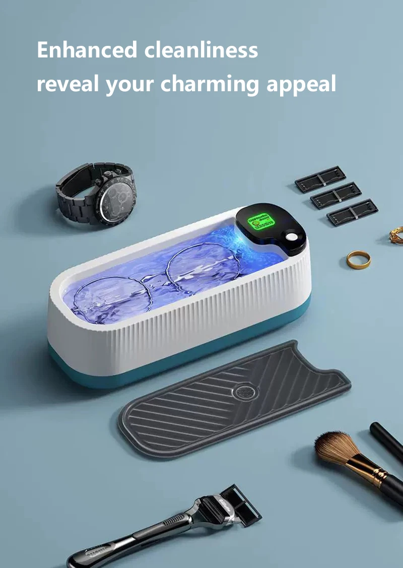 Lenovo Ultraschall-Reinigungsgerät, Brillen- und Schmuckreinigungsgerät, Blaulicht-Vibrations-Automatikreinigungsgerät für Zahnspangen – Detail 12
