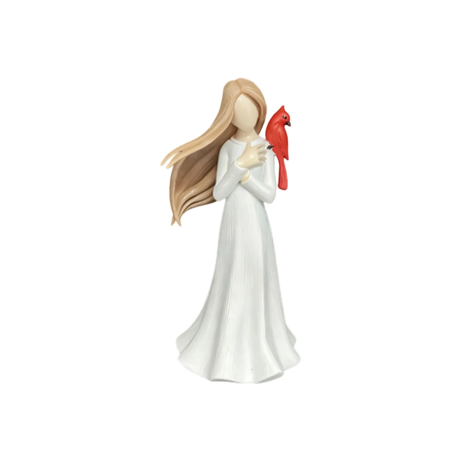 Cardinal Remembrance Memorial Statue - Home Decor Ornament, Resin Angel Red Bird Figurine, Mother's Day Commemorative Gift