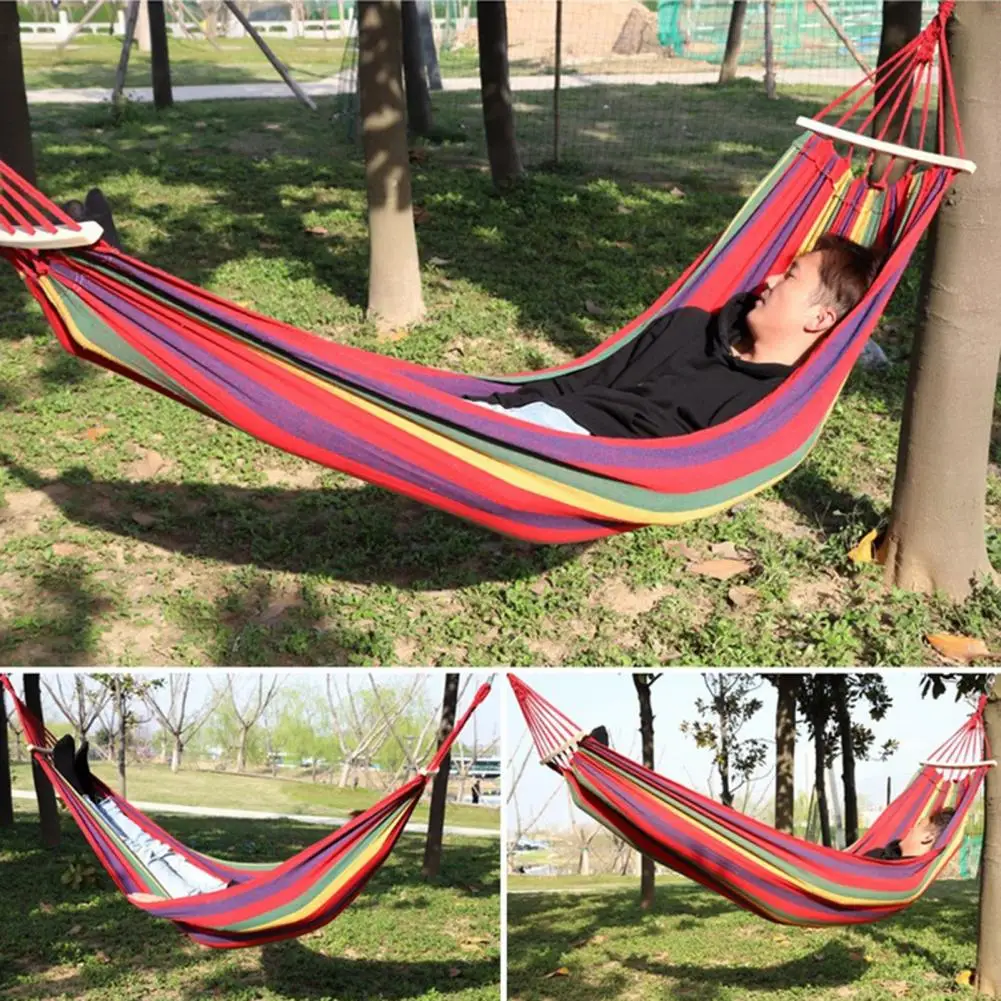 

Anti-rollover Hammock Durable Portable Camping Hammock with Strong Load-bearing Capacity Easy Installation for Single