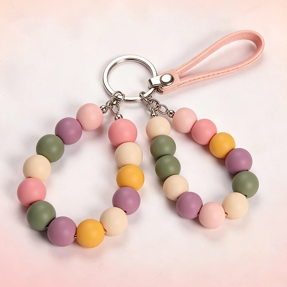 LOFCA Neue Farben, 20/50/100 Stück, runde Silikonperlen, 15 mm, lebensmittelechtes Silikon, BPA-frei, für Schlüsselanhänger, Halskette, Zubehör, Schmuck – Detail 6