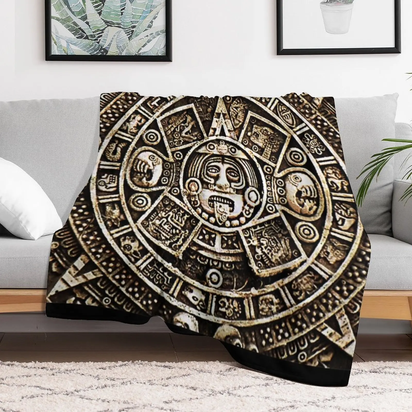 Ancient Mayans Compus Throw Blanket Blankets For Sofas Fashion Sofas Soft Blankets