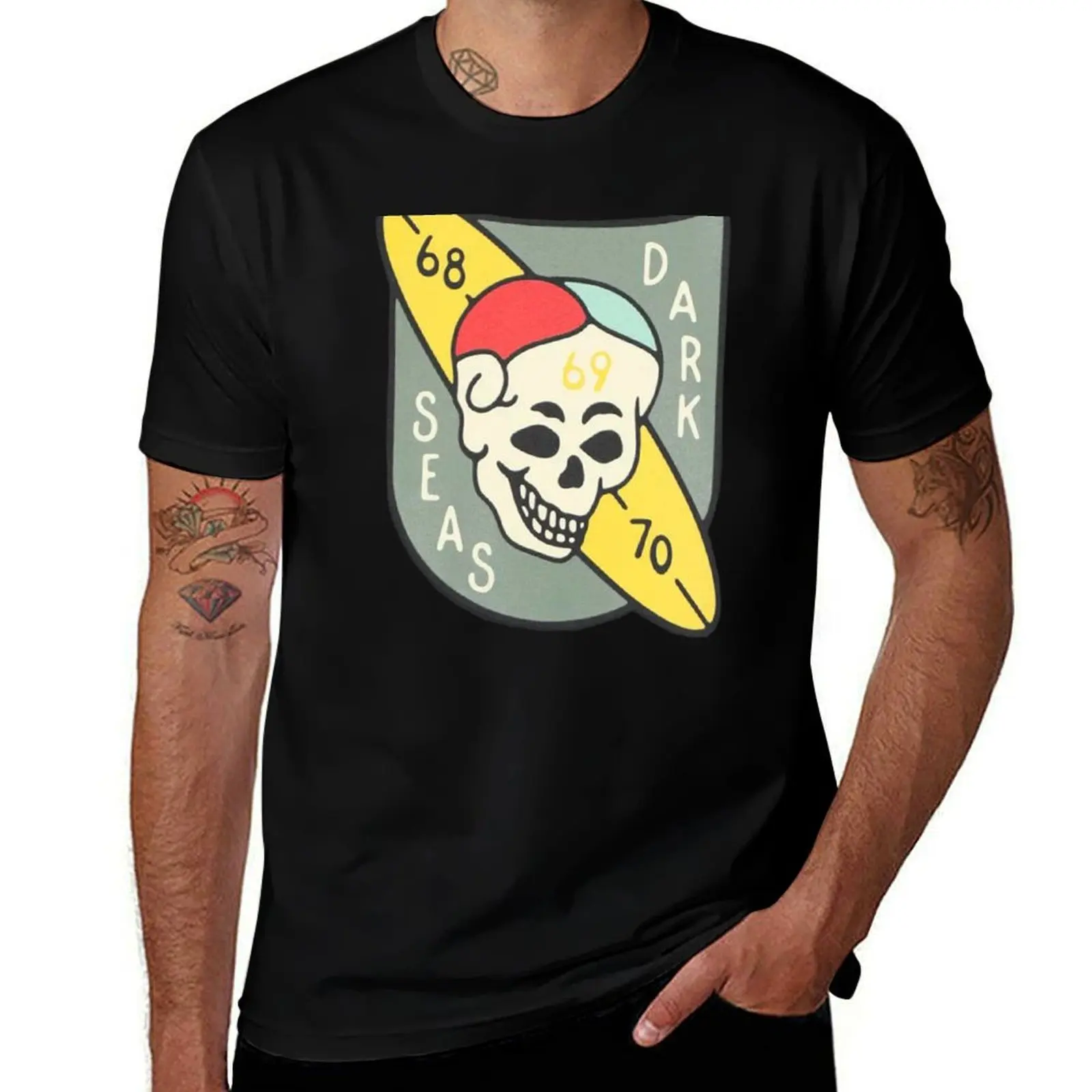 Dark-SEAS-Commando- T-Shirt Plus Size Workout Short Sleeve Top T-Shirt