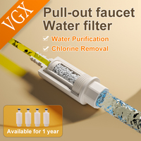 VGX Water Filter Tap Purifier Pull-out Faucet Water Purifier Filter For Household Kitchen Bathroom Remove Chlorine Heavy Metals