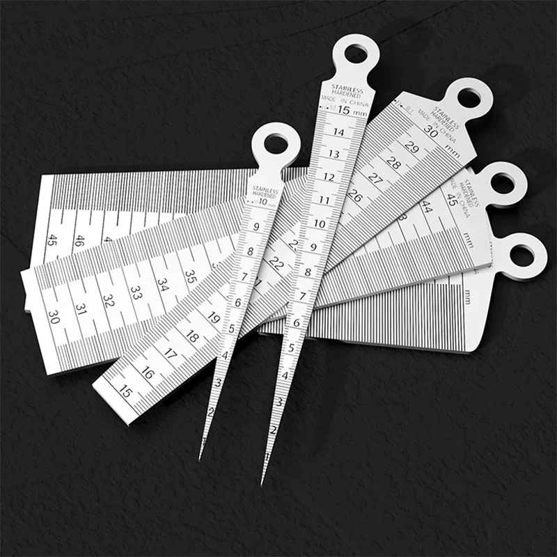Staal Metric Taper Gauge Diafragma Schaal Wedge Voeler Voor Boor Gat Muti-Fuction Kloof Ruler Wig Voelermaat Meten gereedschap
