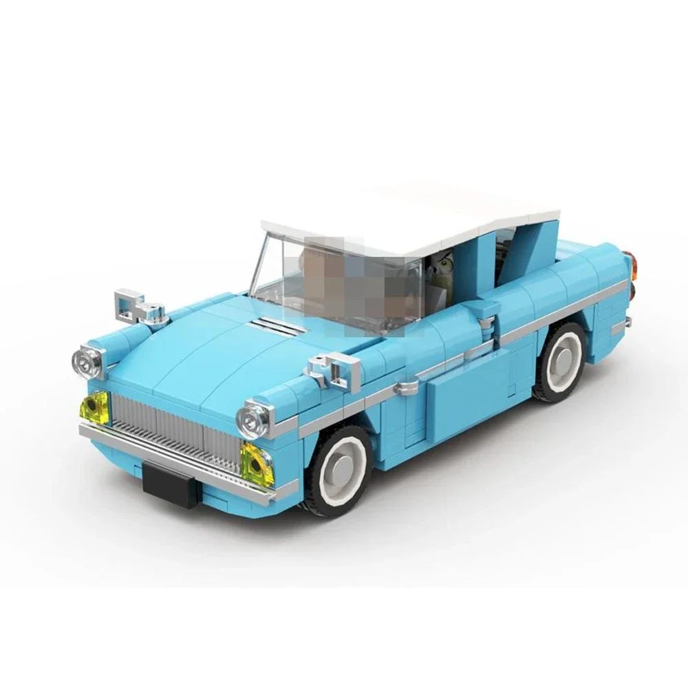DIY custom MOC building blocks toy emerald green car model 337pcs Creative holiday gift for boy's birthday
