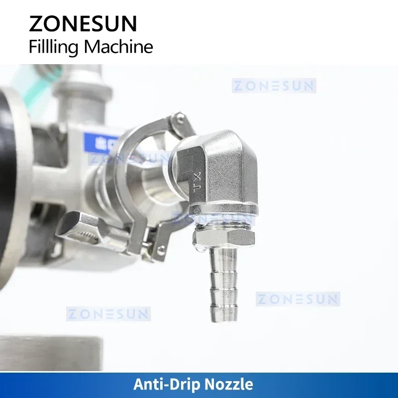 ZONESUN ZS-RPW35L Lobe Pump Liquid Filling Machine 5-5000ml Semi-Automatic High Flow Weighing Filler Digital Paste Jam Dispenser