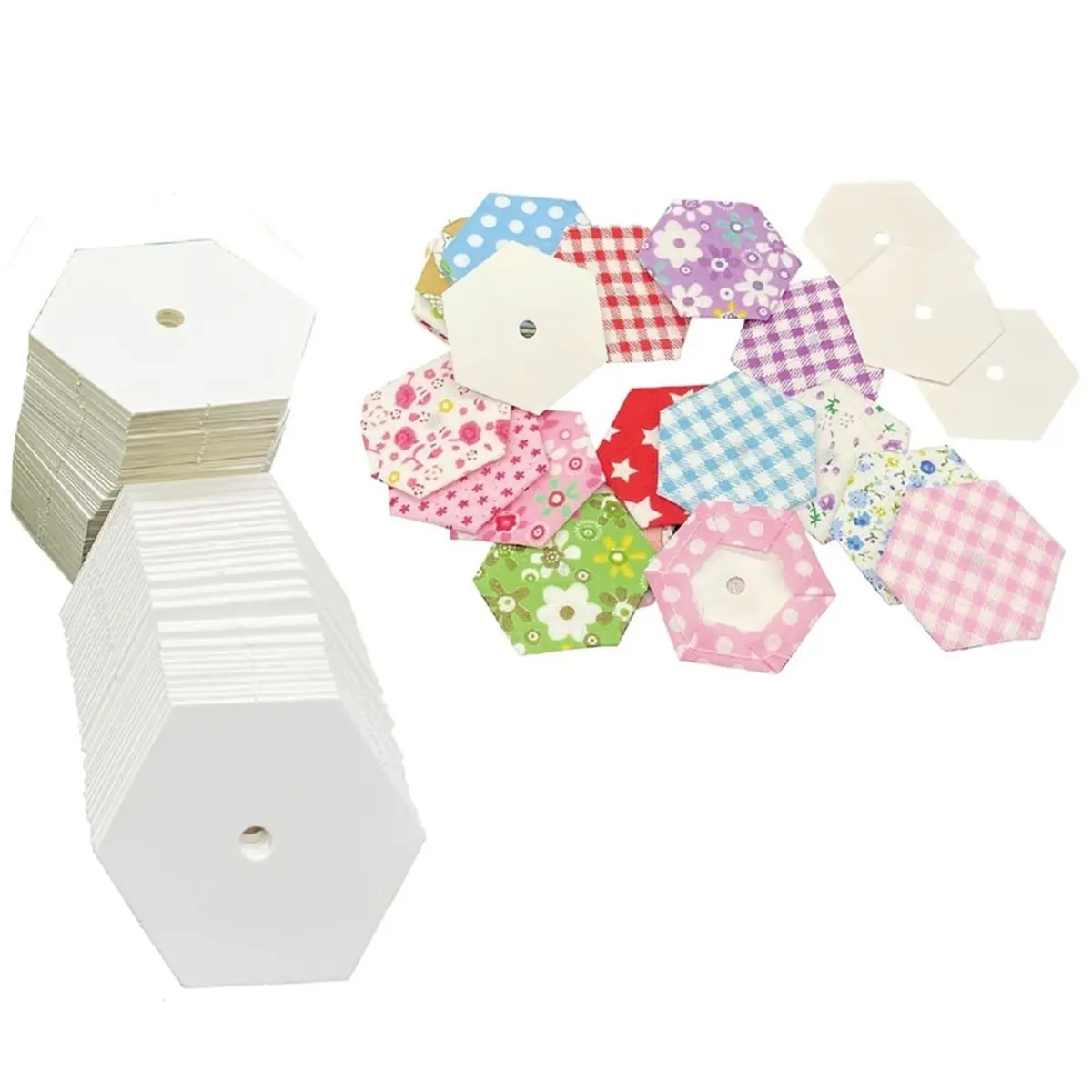 【Tools & Parts】 200pcs 2 Inch Hexagon Quilting Papers for DIY Patchwork Sewing and Crafting Tools