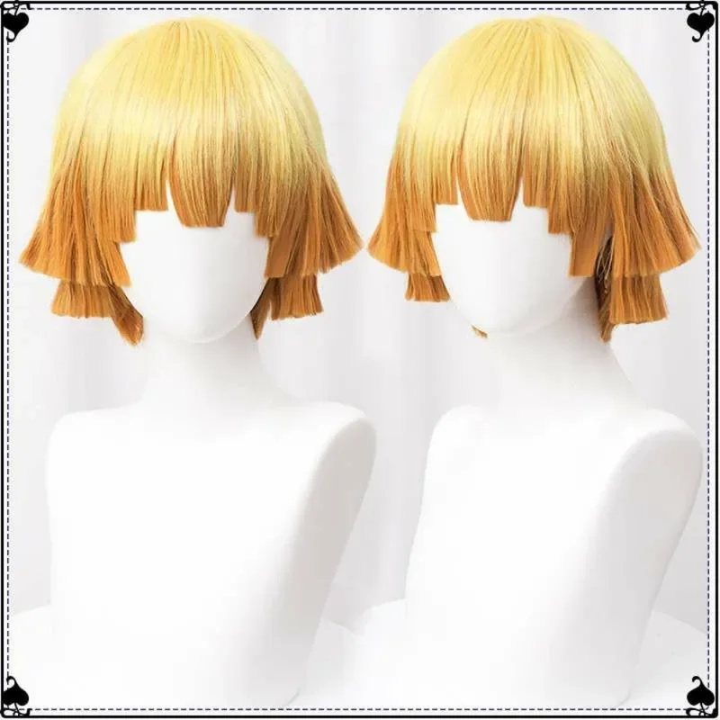 Cosplay Ghost Slaying Blade Japanese Anime Synthetic Combination Wig Cosplay Demon Slayer Multiple Anime Characters Wig Party