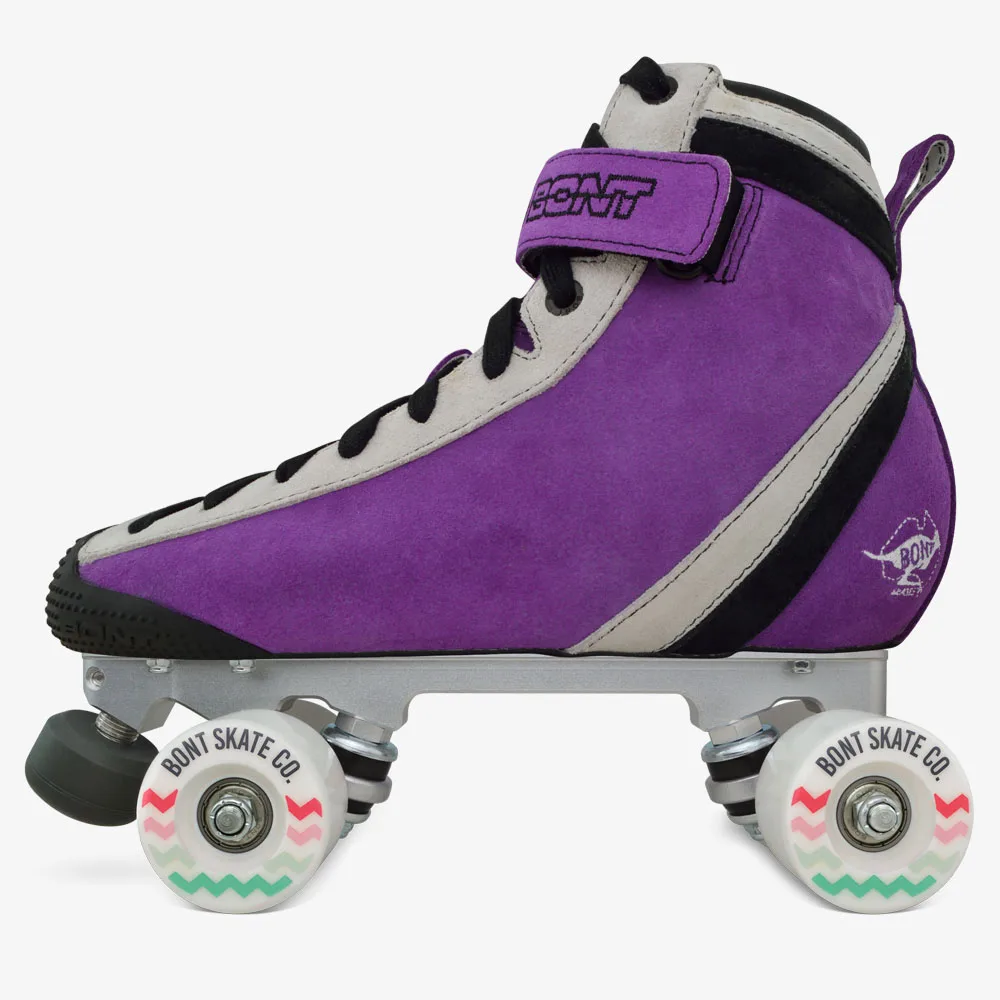 BONT ParkStar Suede Purple Roller Skates Quad skates Park skates Liftstyle skates Glide Package