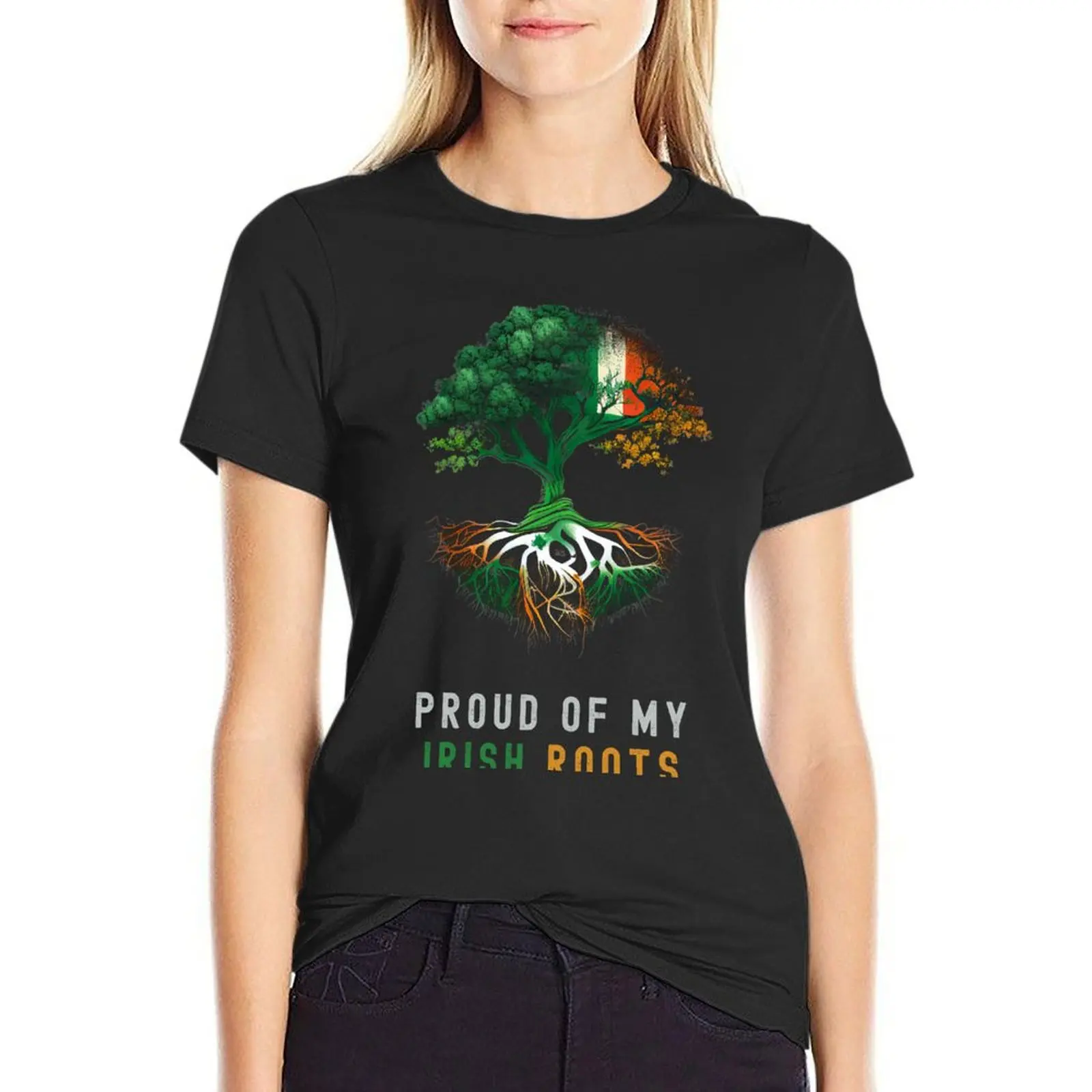 

Proud Of My Irish Roots T-Shirt plus size tops animal prinfor plain cute tops Women clothing