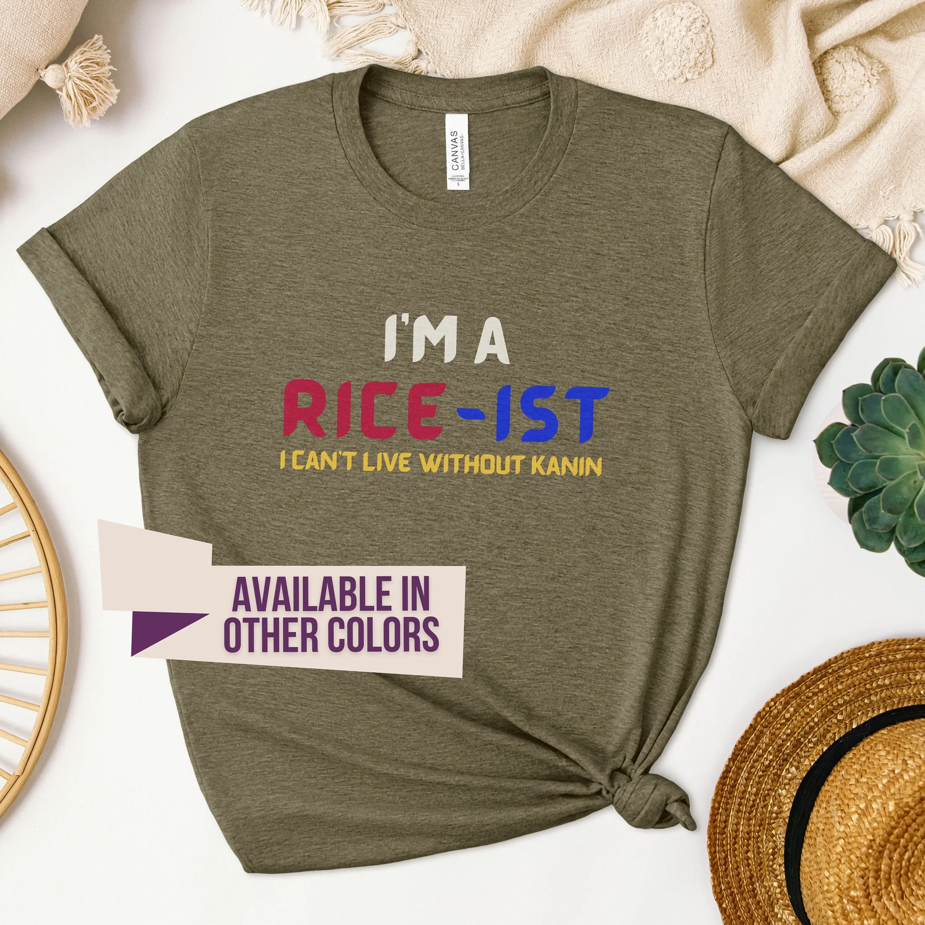 Camiseta Soy un arroz Ist, no puedo vivir sin Kanin para el grapa, amante del grano filipino, usa este o amigo relativo Pinoy