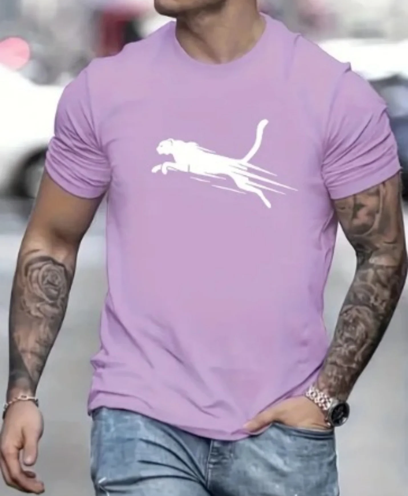 

Мужской защитный топ из полиэфирного волокна с круглым вырезом и короткими рукавами, летний уличный модный повседневный дышащий топ с короткими рукавами