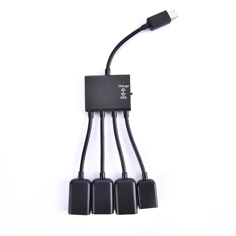 Otg usbオス-usbマイクロメスアダプターハブ、type-cケーブル