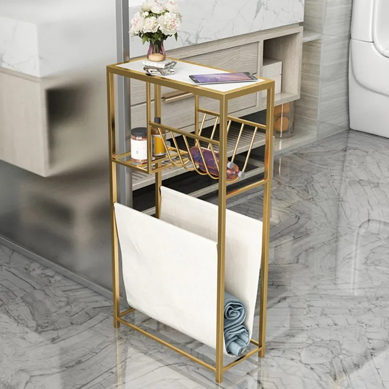 Multi-layer Toilet Tissue Rack Toilet Side Multi-functional Storage Holder Narrow Seam Bathroom Shelf Living Room Sundry Storage