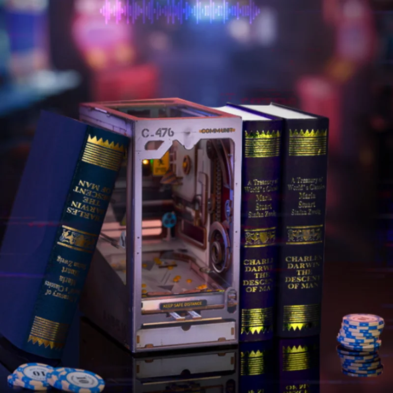 

OUZEY 3D Wooden Puzzle Mechanical Core Celebration Cottage Miniature Building Model Kit Creative Indoor Decor for Teens