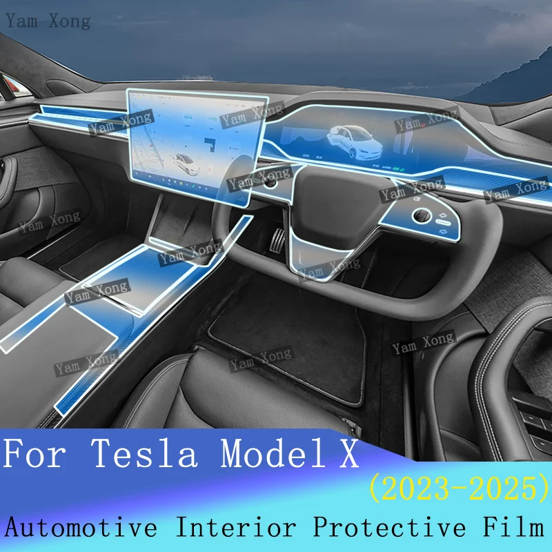

Auto navigation scratch protective For Tesla Model X Full set interior Film Center Console Transparent Anti-scratch Repair Films