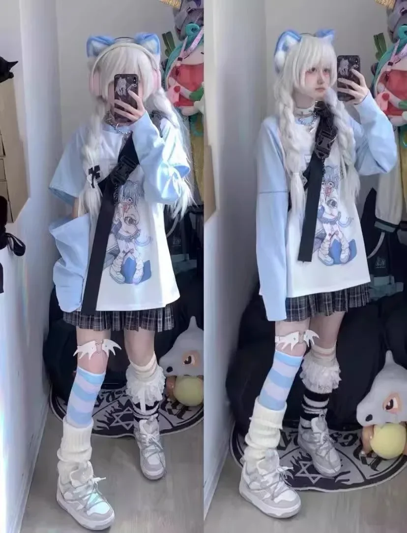 2025 misa gran oferta ropa japonesa de mujer con camisetas de manga extraíble ropa femenina de manga corta y larga 2000s verano primavera
