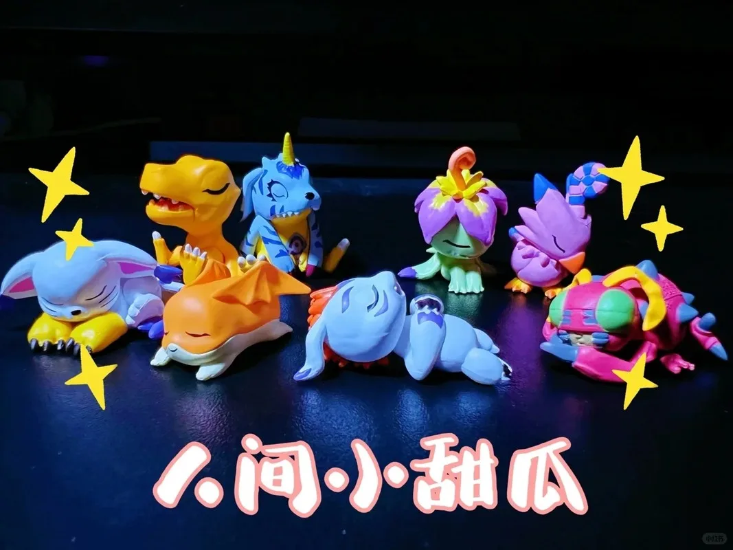 الأصلي اليابان غاشابون Kawaii أنيمي الشكل ديجمون النوم دمية الوحش الرقمي لطيف Gachapon تمثال كبسولة اللعب هدية