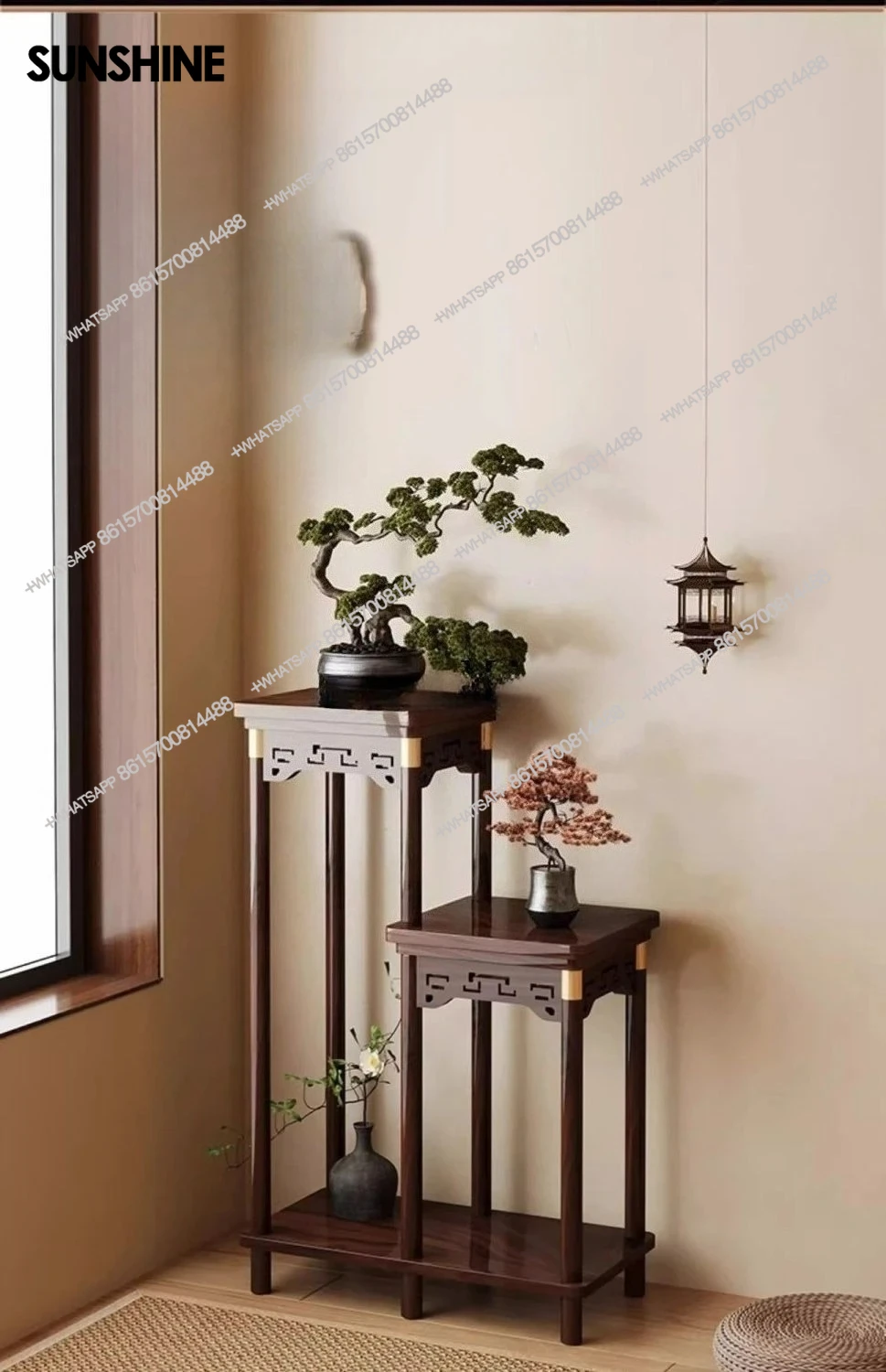 living room floor-to-ceiling rack balcony flower table new stone rack indoor multi-layer flower pot rack