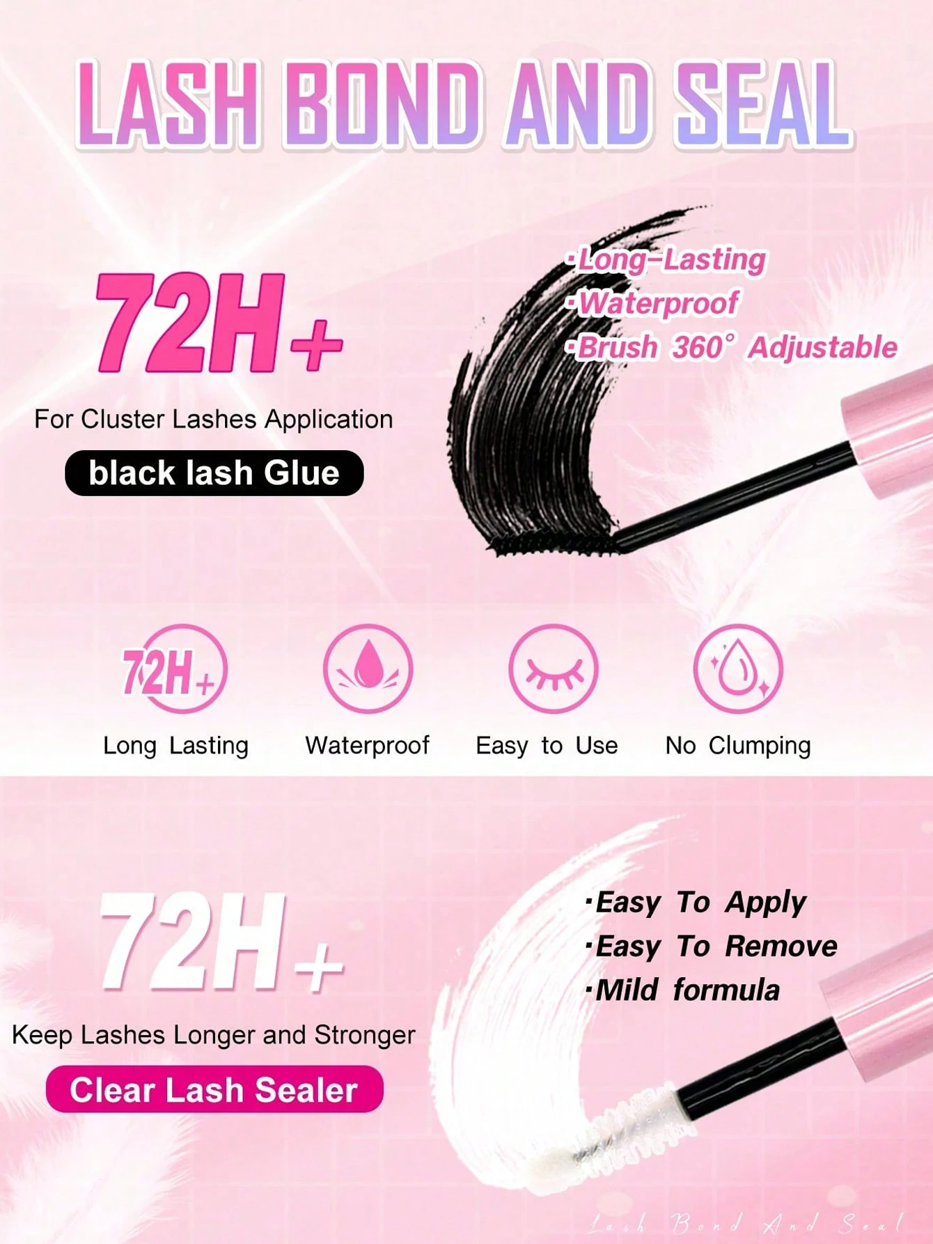 Eyelash set with tweezers and adhesive eyelash tools, complete and convenient eyelash curler and eyelash collection kit