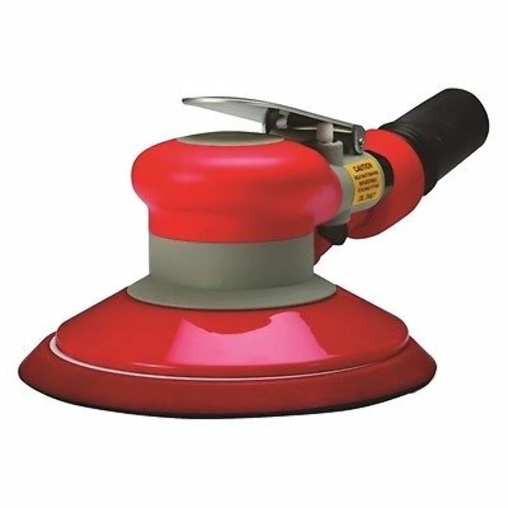 Random  Sander - 6” x 3/16” Diam. Pneumatic Palm Sander - Hook and Loop Pad - For Wood, Composites