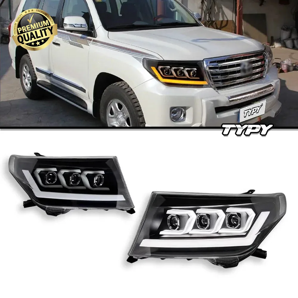 

TYPY Car Lights For Toyota Land Cruiser 2007-2015 Headlight Upgrade Modified to New DRL Dynamic Turn Signal LED Headlight Auto