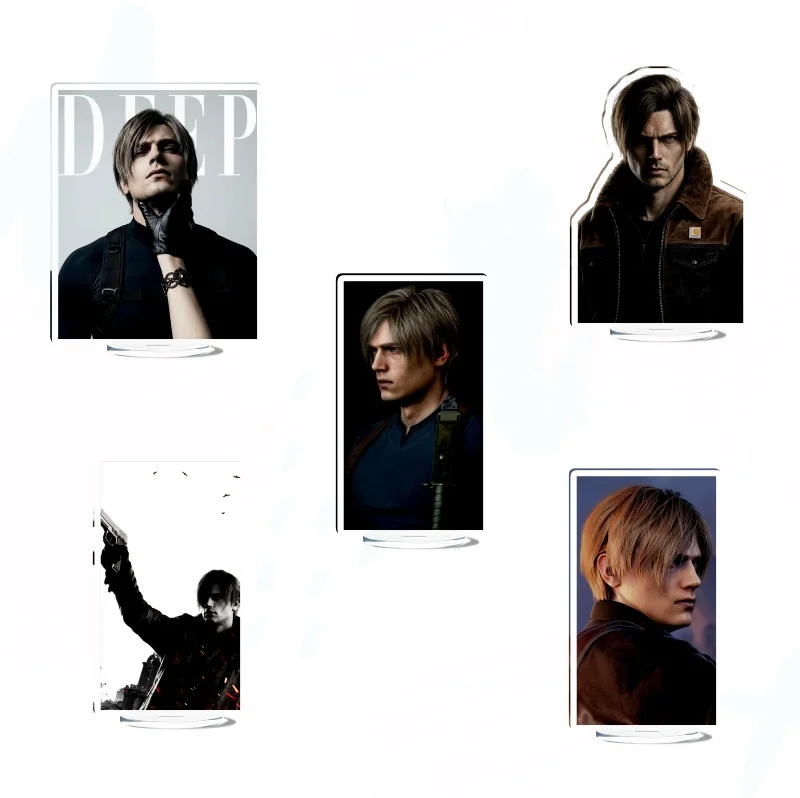 Resident Evil Leon S. Kennedy Classic Game Character Desktop Display Stand Figure Tabletop Decor Role Acrylic Standing Plate