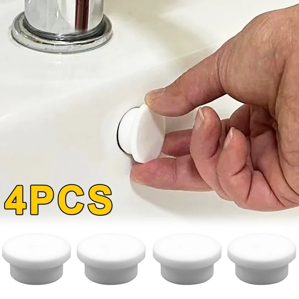 4/1 Pcs Wash Basin Overflow Ring For Kitchen Bathroom Basin Trim Bath Drain Cap Replacement Sink Wash Basin Overflow Ring Plug