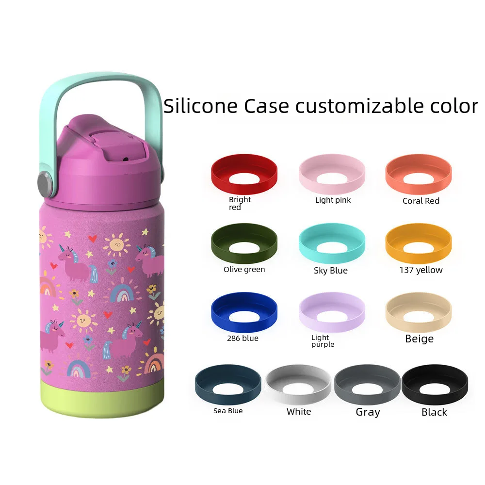 Amazon Macaron High Color Value Childrens Water Cup Mini 304 Double Layer Stainless Steel Student Outdoor Thermos Cup Girls Cafe