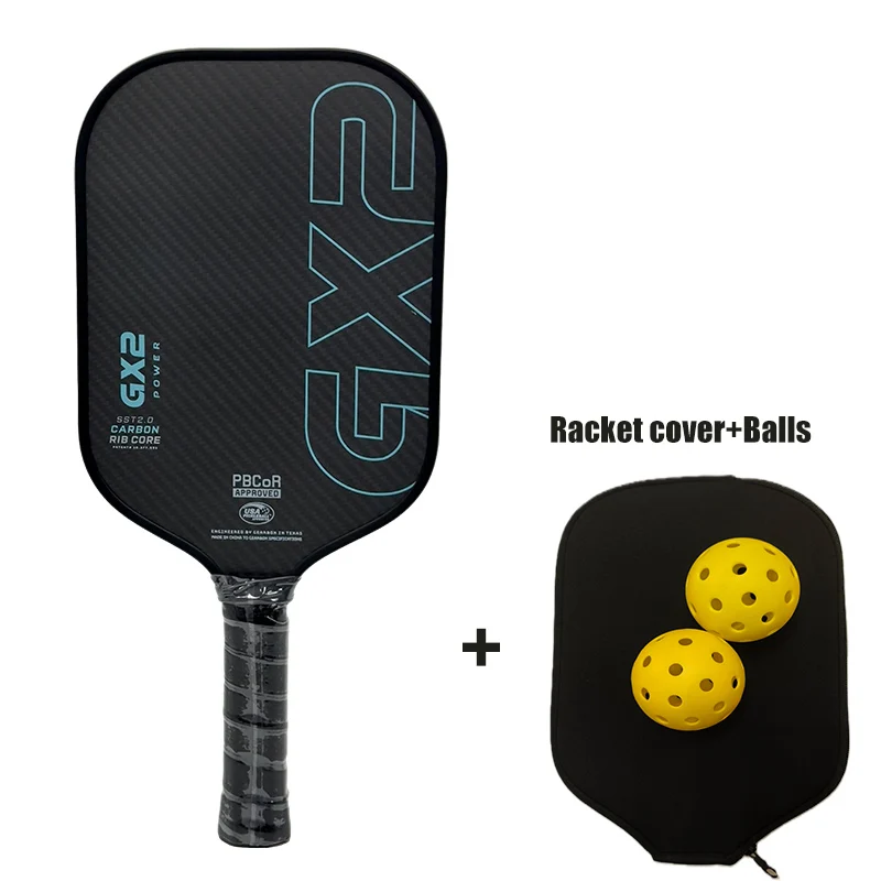 

3K Carbon Fiber GX2 Pickleball Paddle (Set)-Thermal Compression One-Piece Molding & Rib-Core Technology