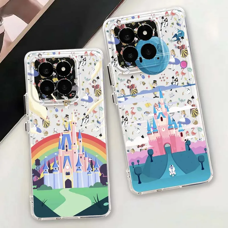 

Disney Castle Design Phone Case For Xiaomi 17 15 14 13 12 12S 12X 12T 11 11T Pro max Lite ultra TPU Transparent