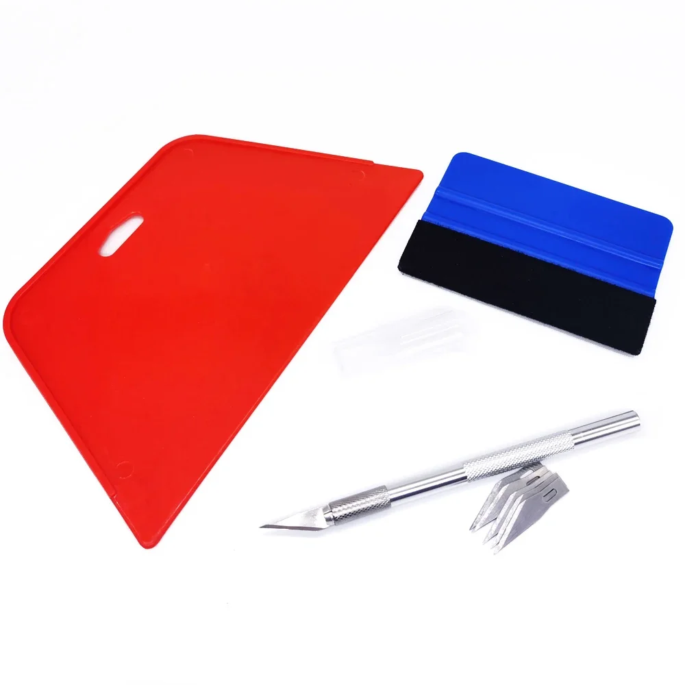 

4Pcs Car Tools Wrap Film Stickers Wrapping Tool Vehicle Vinyl Wrap Window Tint Film Tool Kit Cutter Aid Tool Window Tinting