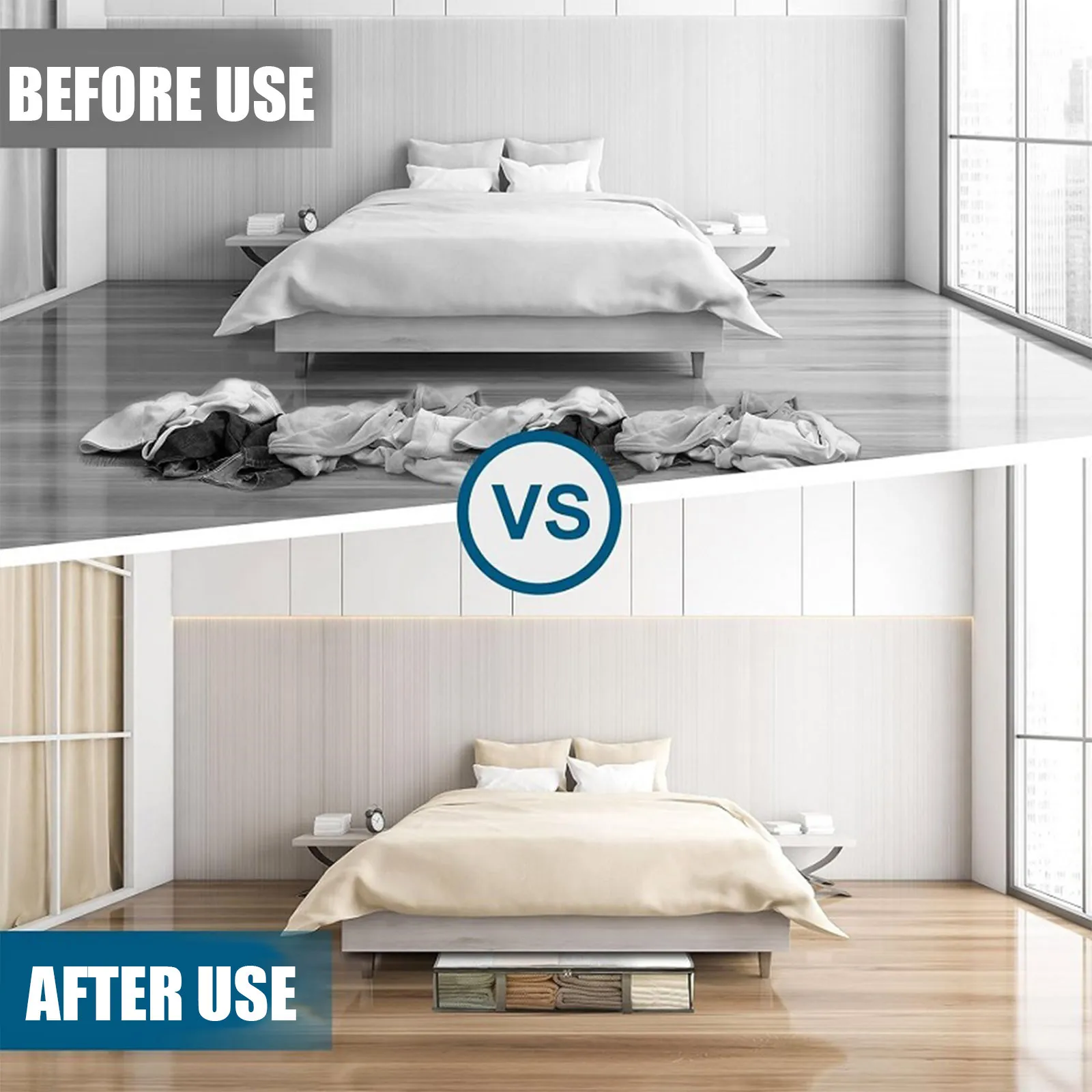 4-Pack Under Bed Storage Boxes, Plastic Storage Boxes, Closet Organizers And Clothing Storage Bags Decoration Maison