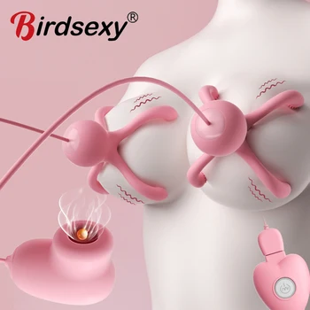 Vibratore per capezzoli per donne Massaggio al seno Morsetto per capezzoli Enhancer Stimolatore per succhiare capezzoli Giocattoli sessuali Coppie Giocattoli per adulti di sesso femminile