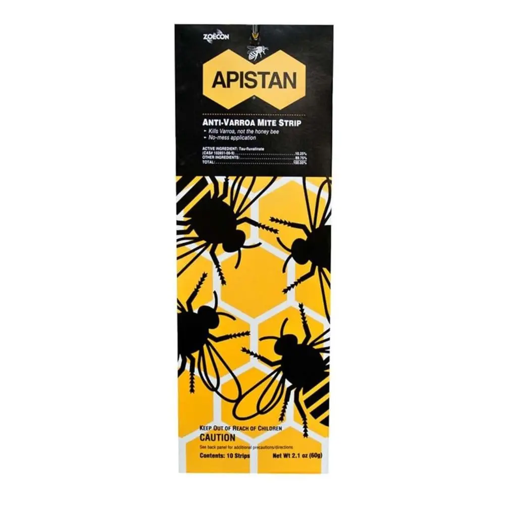 

Apistan Varroa Mite Strips – 10 Pack keng Supplies or Hives – Mite Management or Colonies – Easy Application or Spring and all –
