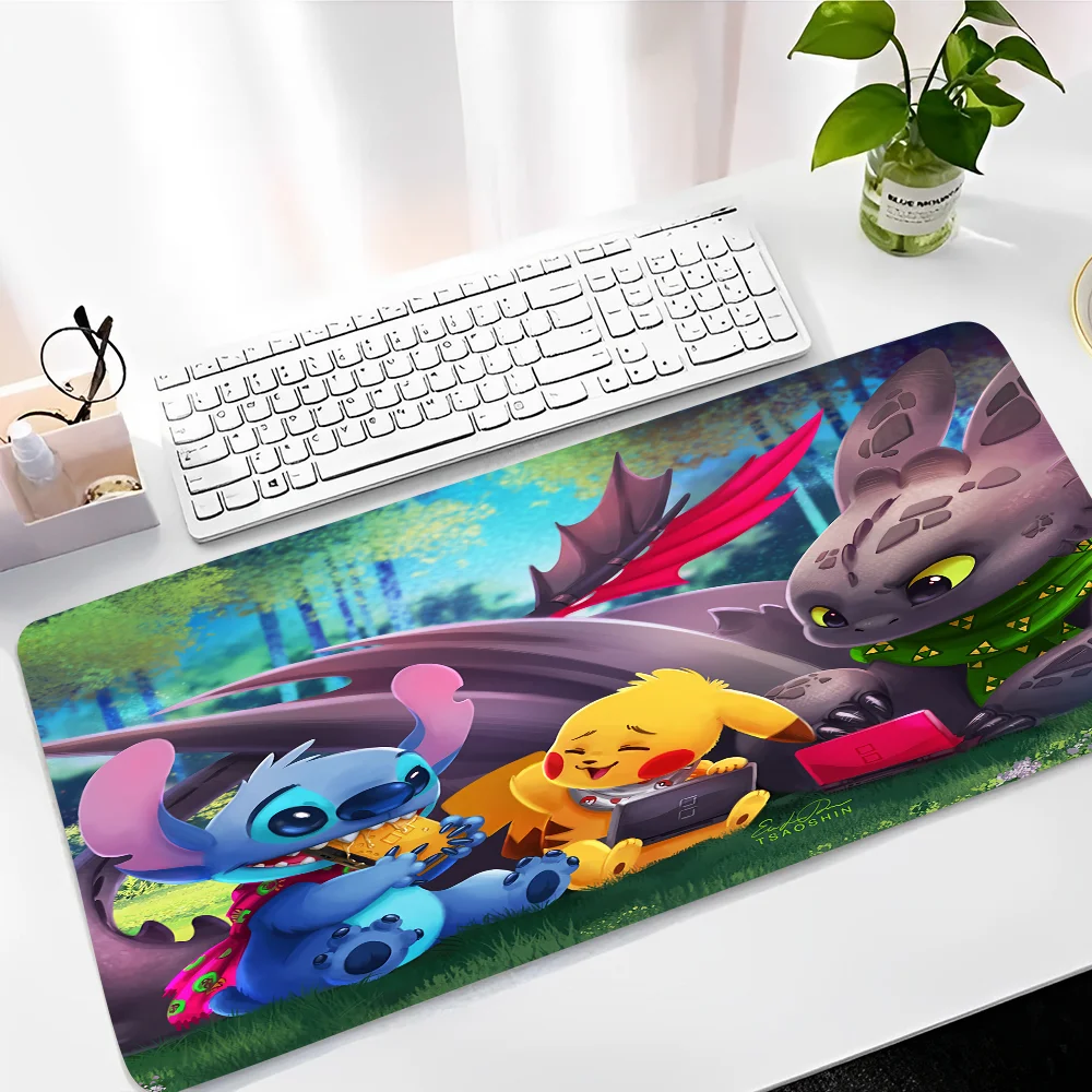 

Disney Lilo & Stitch Mousepad In Stocked Laptop Gaming Mice Mousepad Size for large Edge Locking Game Keyboard Pad