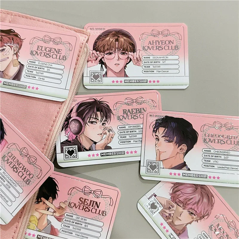 

8Pcs/Set Korean Manhwa Lee Sejin Cartoon Characters Debut or Die Lomo3Inches ID Photo Cards Cosplay Gift Card Park Moondae