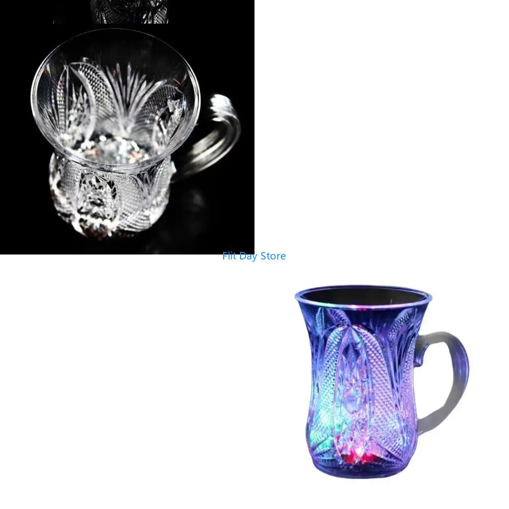 F92C Colorful LED Cups Cup LED Shining Cup Glowing Drinkware Colorful Tumblers Suitable for Evenings and Various Occasion