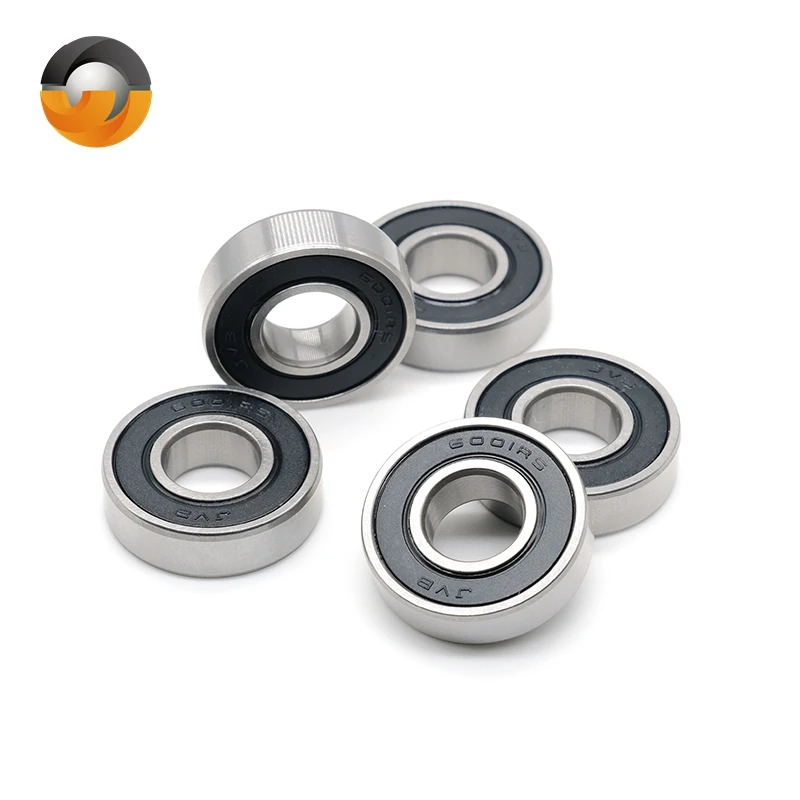 

5PCS 6001RS 12x28x8mm Motor Grade Cover Sealed Deep Groove Ball Miniature Bearing 6001-2RS 52100 Chrome Steel ABEC-7