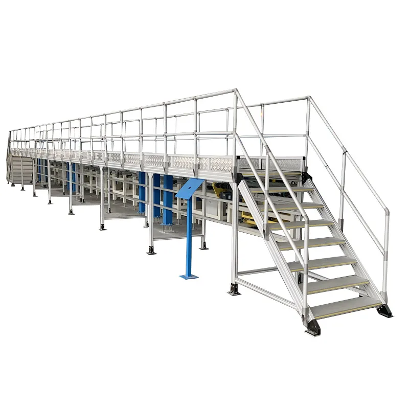 For LANGLE Aluminium Platform Stairs Portable Railway Headline Maintenance Platform Industry equipment platform