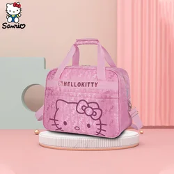 Hello Kitty Torba podróżna Sanrio Hello Kitty Torba na ramię Duża pojemność Wodoodporna torba na ramię przenośna torba na krótki wyjazd Torba sportowa