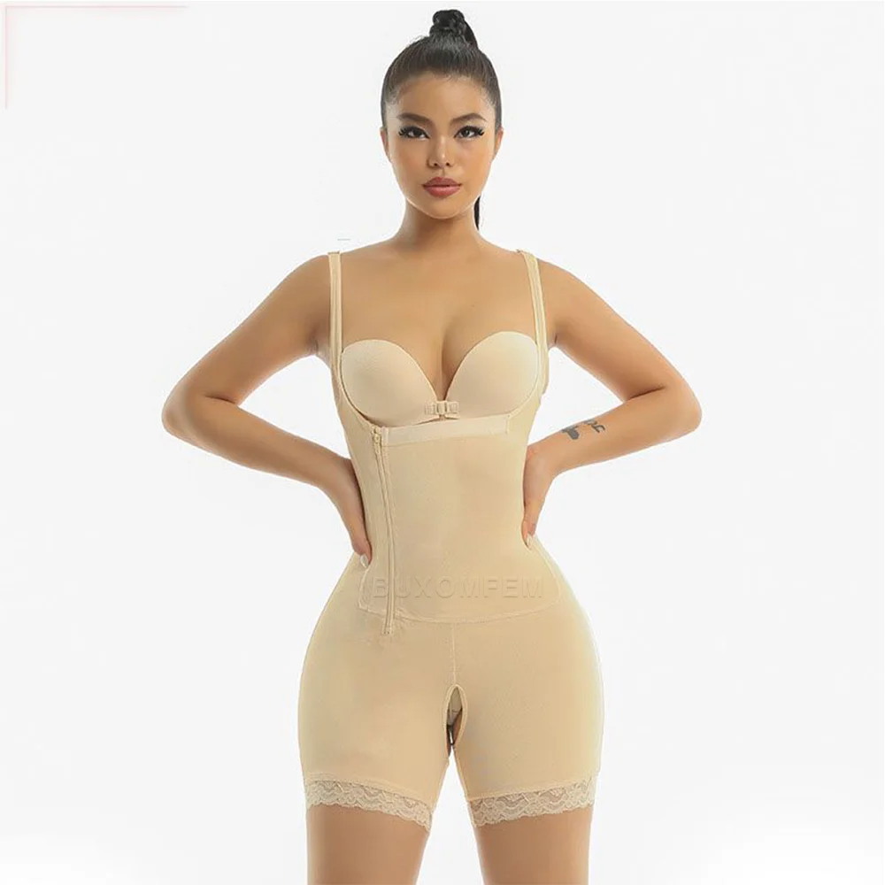 Side-Pull Hip-Lifting and Abdomen Adjustable Body Shaping Bodysuit Soft Open Crotch Versatile Casual Hip Pads Enhancer Shapewear