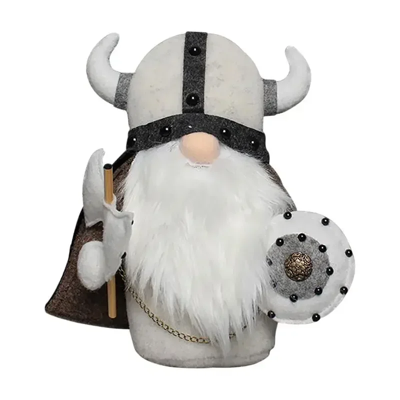 1pc Viking Warrior Dwarf Doll Christmas Gnomes Plush Doll Handmade Plush Elf Doll Gnomish Viking Gladiator Gnome Ornaments